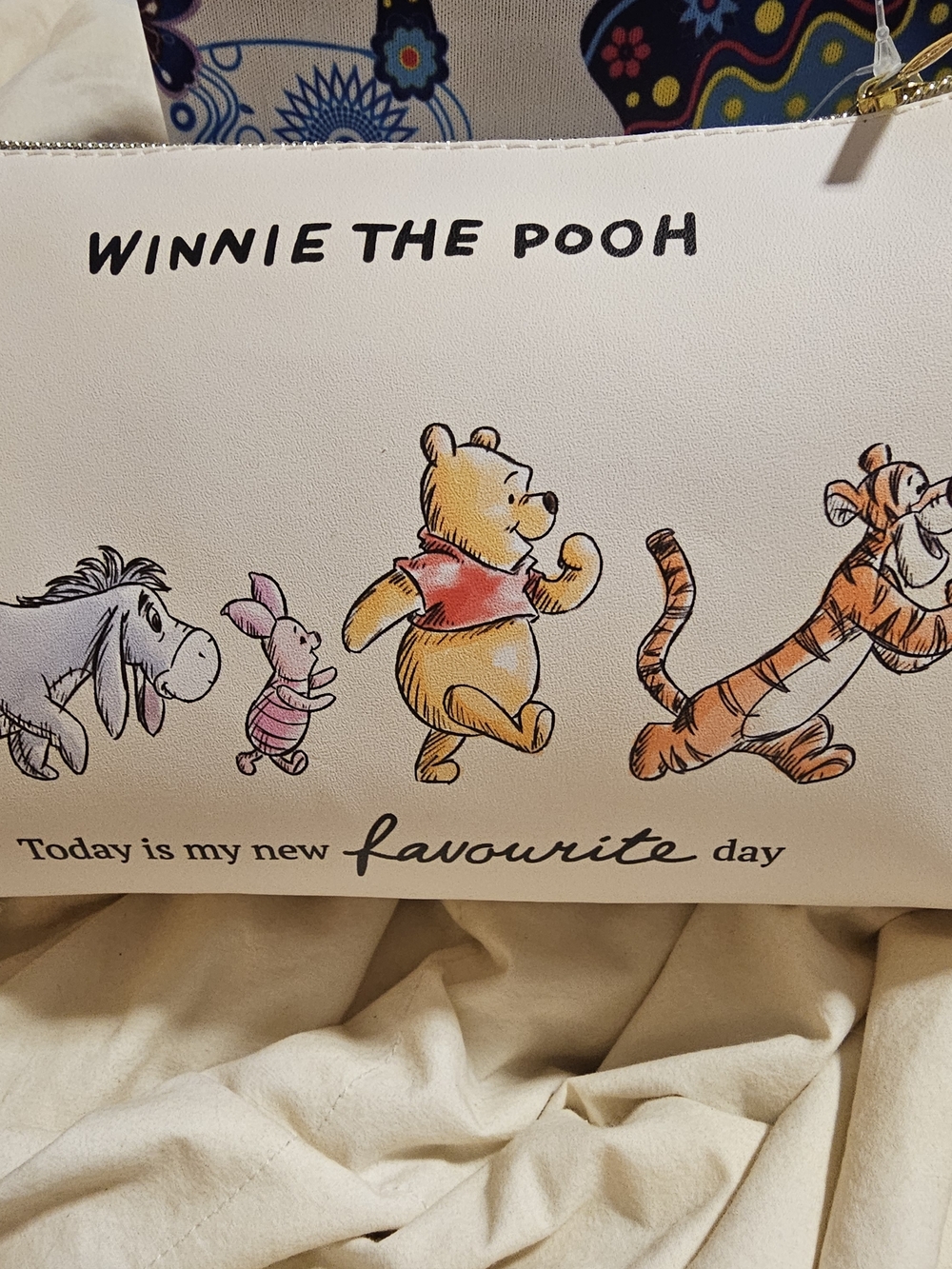 Mad Beauty Winnie the Pooh Cosmetic Bag, Clear PU with Gold Zip